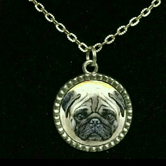 COPY - PUG TIBETAN SILVER CHARM 18" NECKLACE - Picture 2 of 2